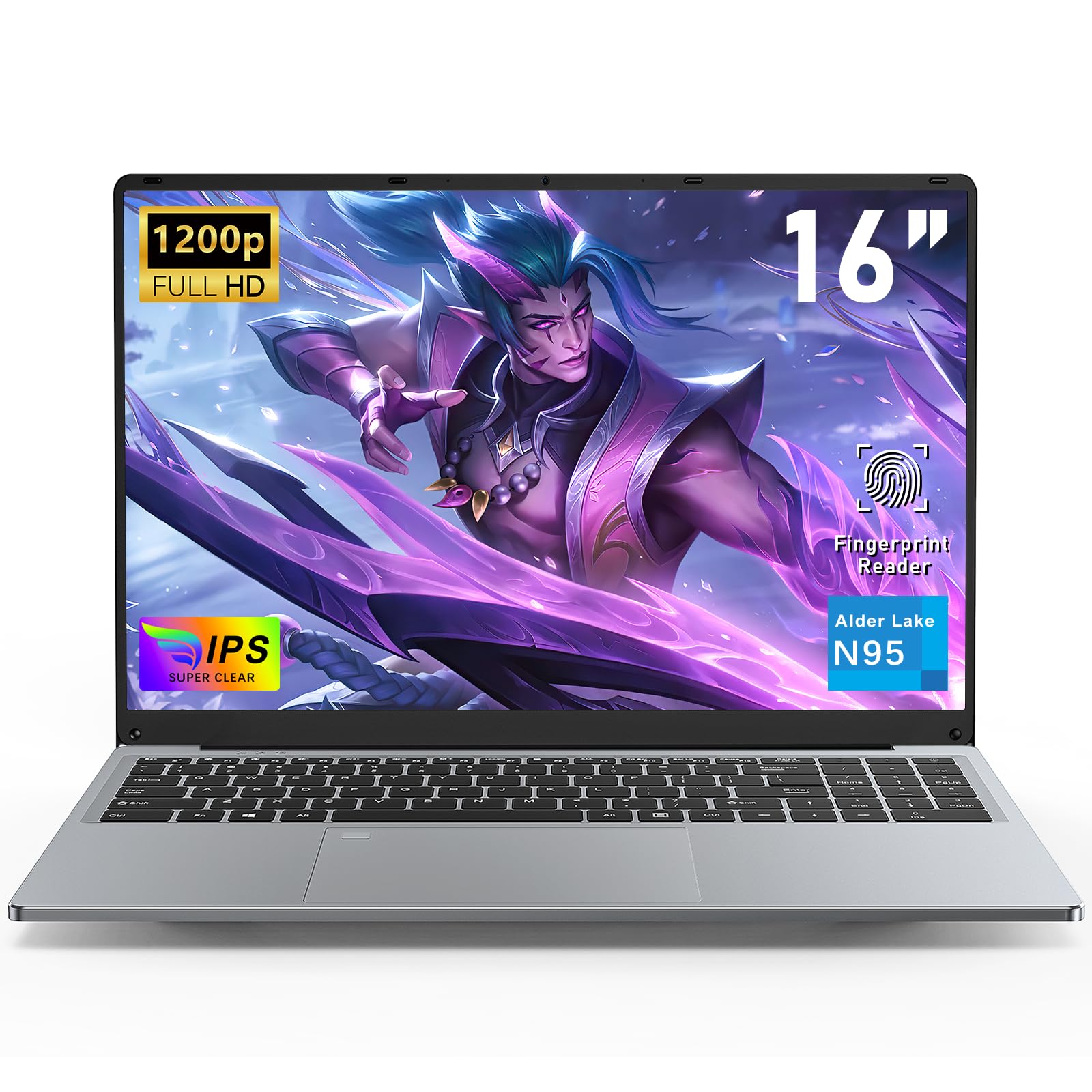 FUNYET Laptop Computer, Notebook 16 Inch 16GB RAM 1TB SSD, N95